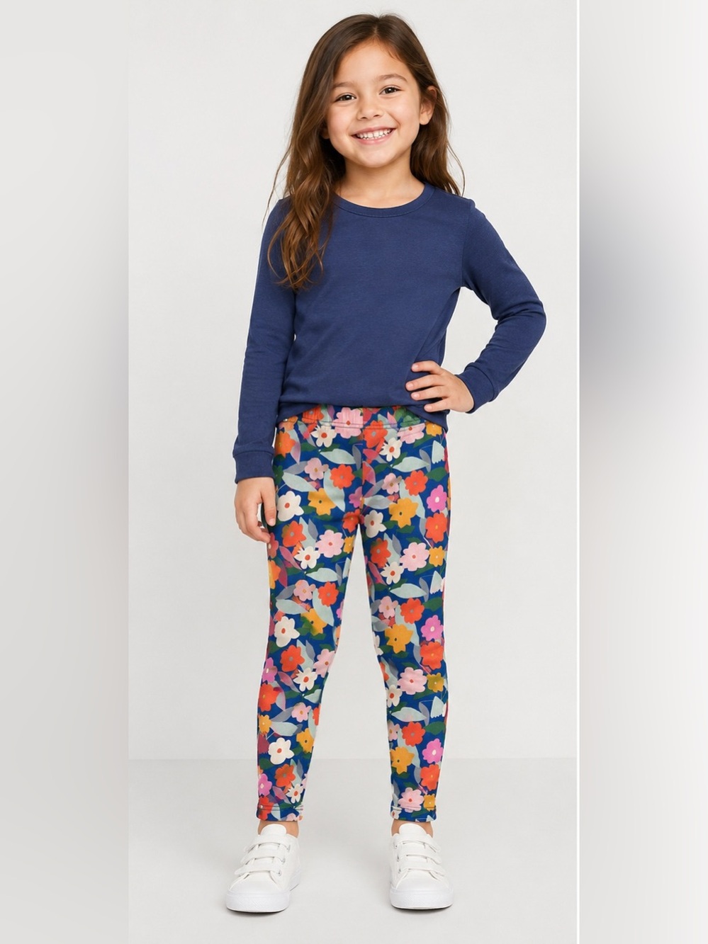Hanna Andersson Floral Leggings – Girls Size 5